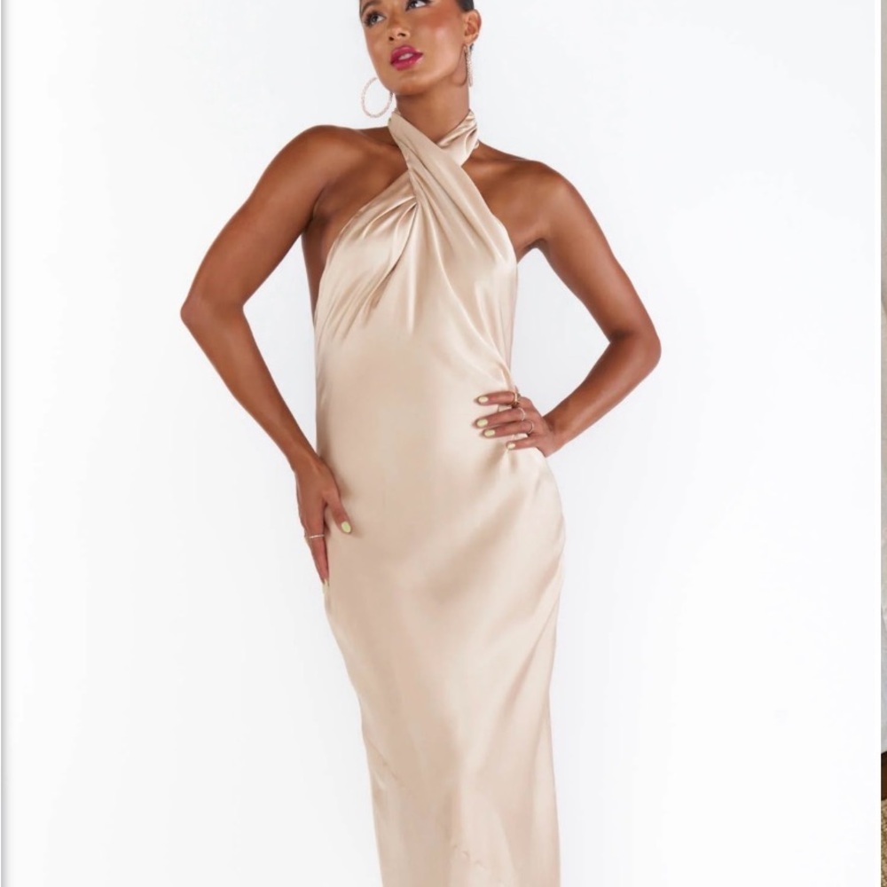 Jasmine halter maxi dress